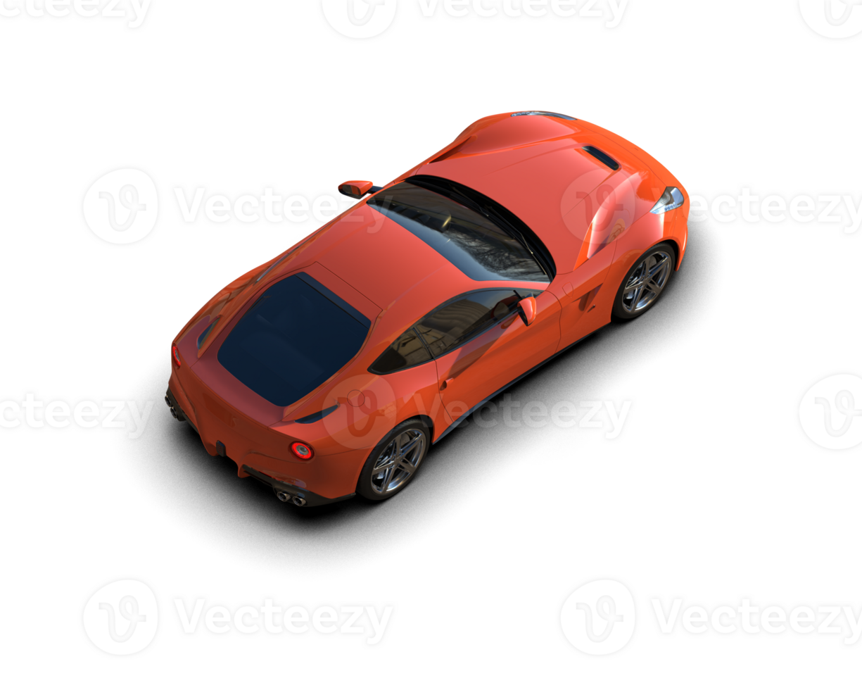 Realistic sport car isolated on background. 3d rendering - illustration png