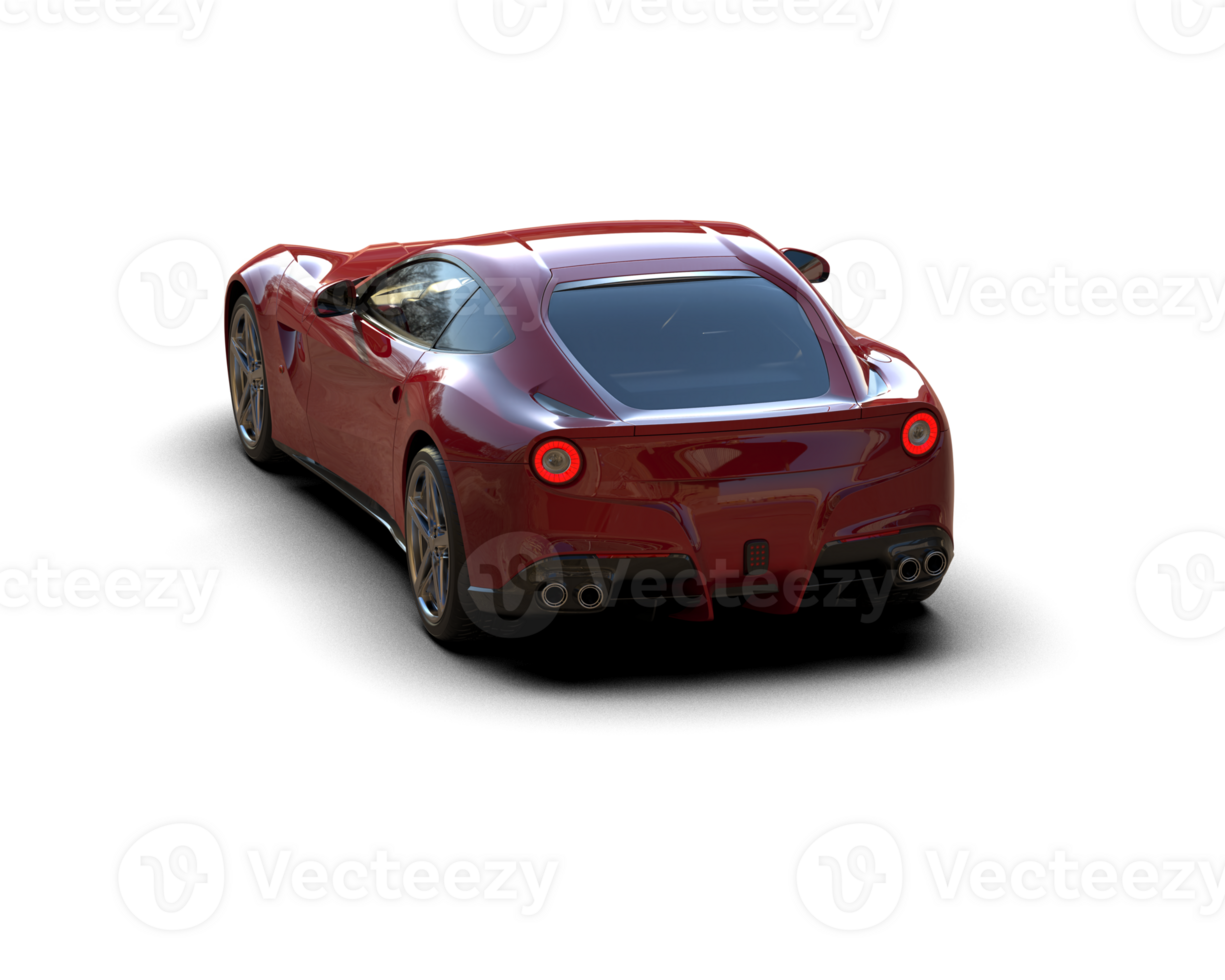 Realistic sport car isolated on background. 3d rendering - illustration png