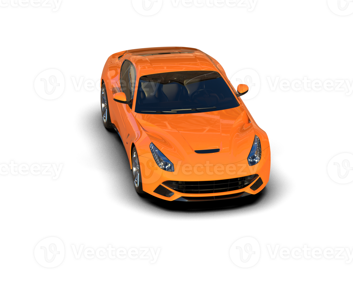 Realistic sport car isolated on background. 3d rendering - illustration png