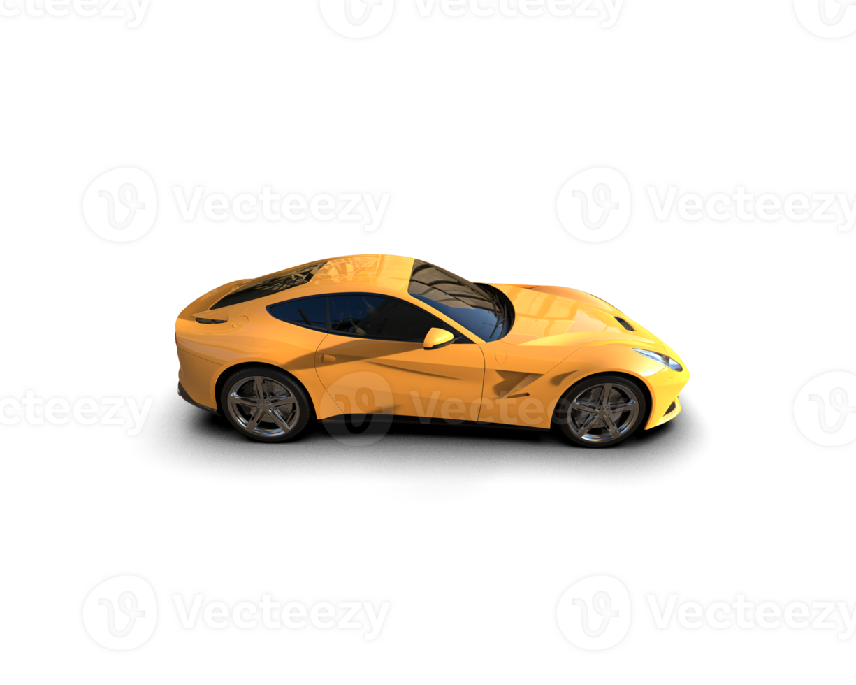 Realistic sport car isolated on background. 3d rendering - illustration png