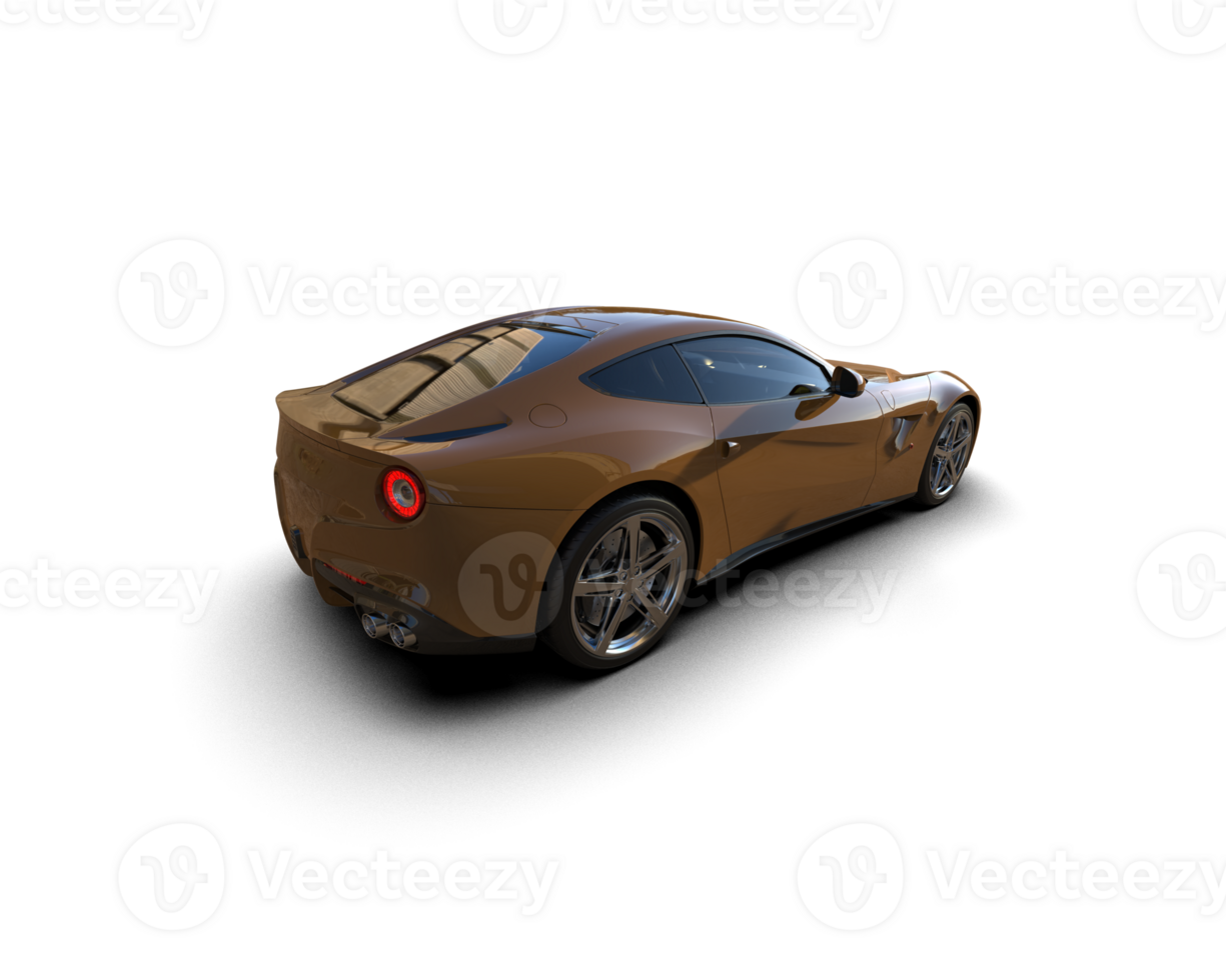 Realistic sport car isolated on background. 3d rendering - illustration png