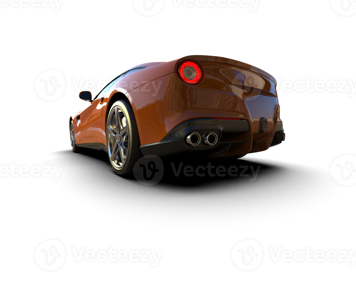 Realistic sport car isolated on background. 3d rendering - illustration png