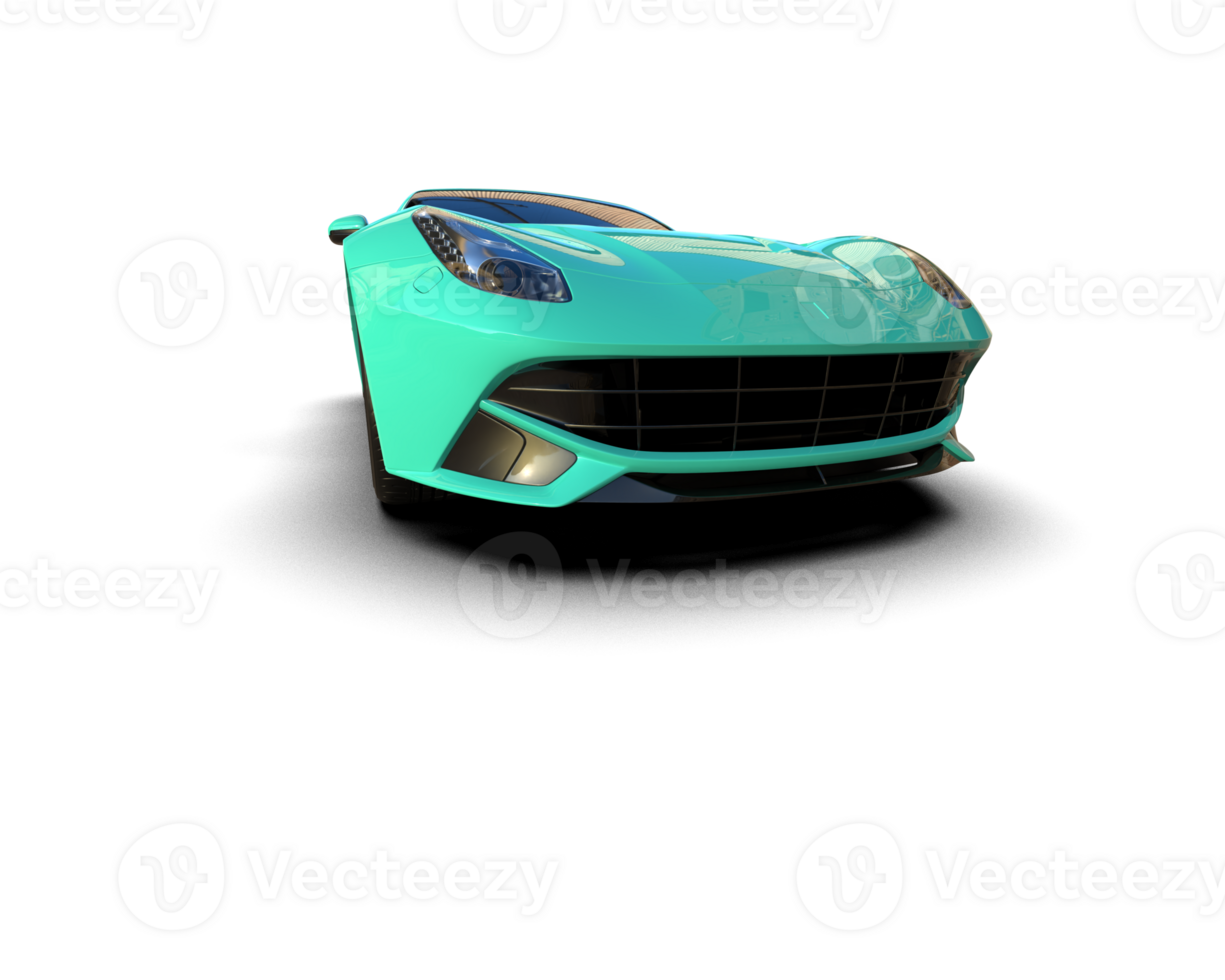 Realistic sport car isolated on background. 3d rendering - illustration png