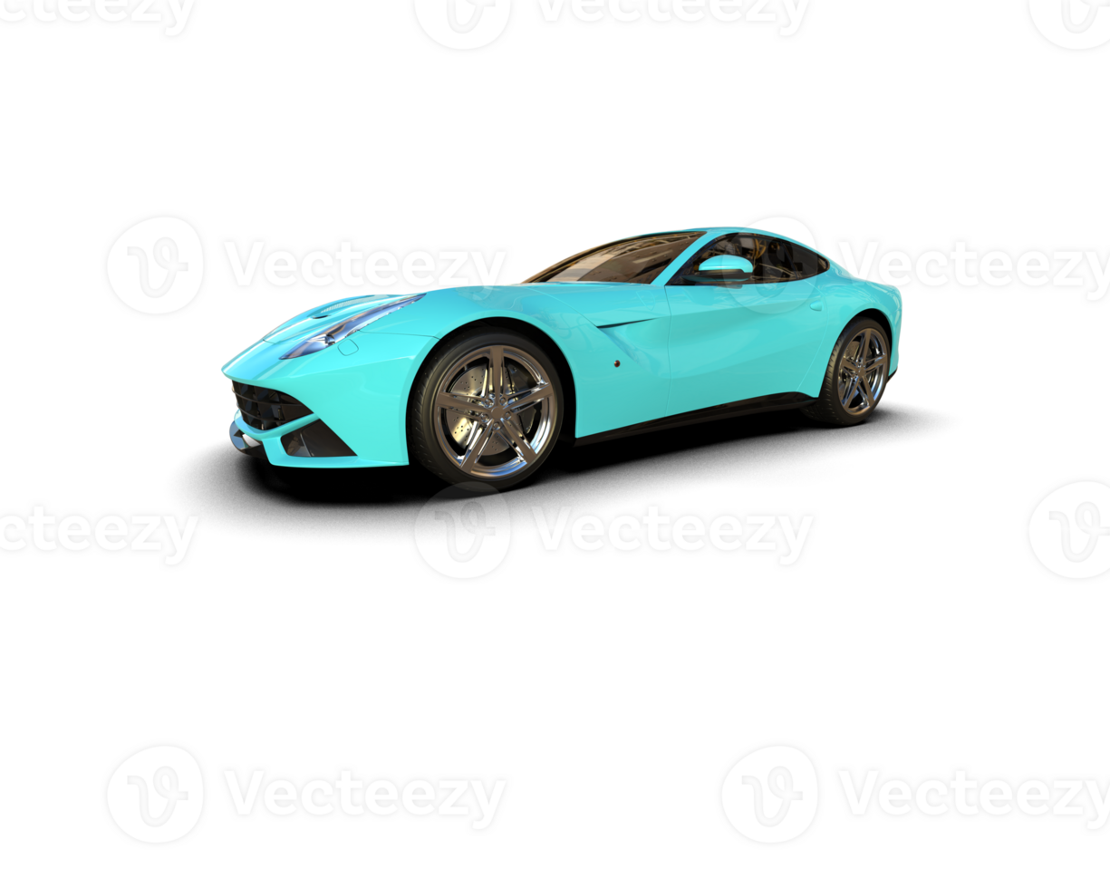 Realistic sport car isolated on background. 3d rendering - illustration png