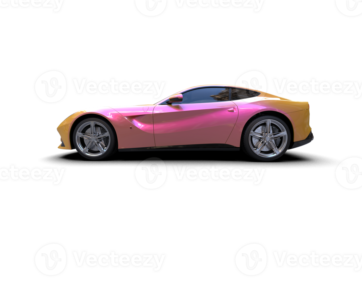 Realistic sport car isolated on background. 3d rendering - illustration png