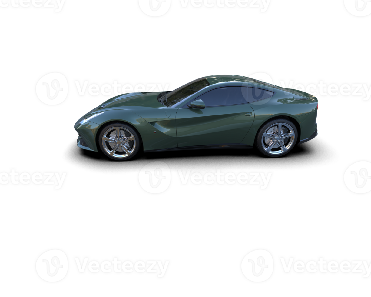 Realistic sport car isolated on background. 3d rendering - illustration png