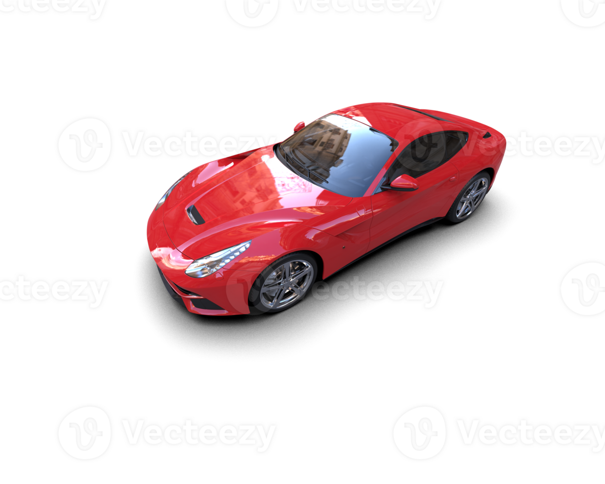 Realistic sport car isolated on background. 3d rendering - illustration png