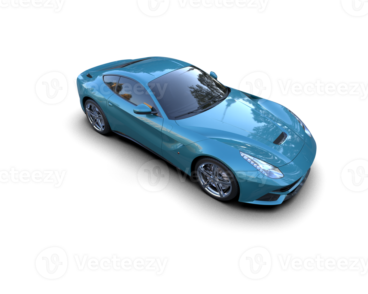 Realistic sport car isolated on background. 3d rendering - illustration png