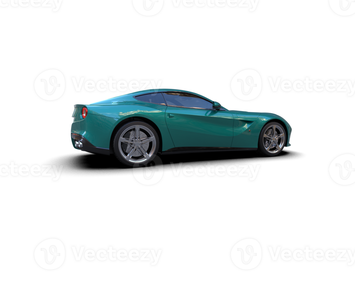 Realistic sport car isolated on background. 3d rendering - illustration png