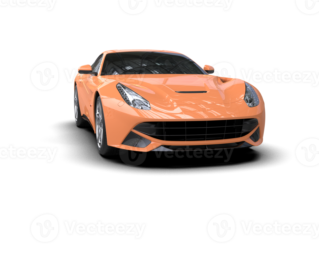 Realistic sport car isolated on background. 3d rendering - illustration png