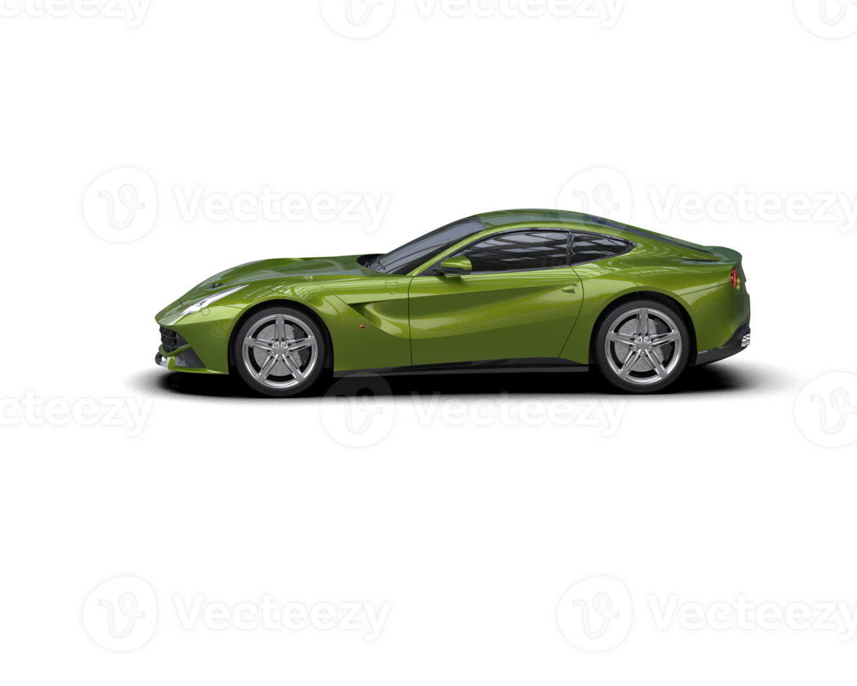 Realistic sport car isolated on background. 3d rendering - illustration png