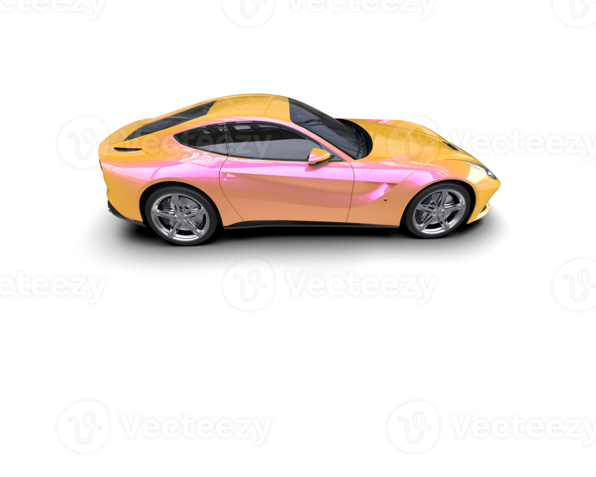 Realistic sport car isolated on background. 3d rendering - illustration png