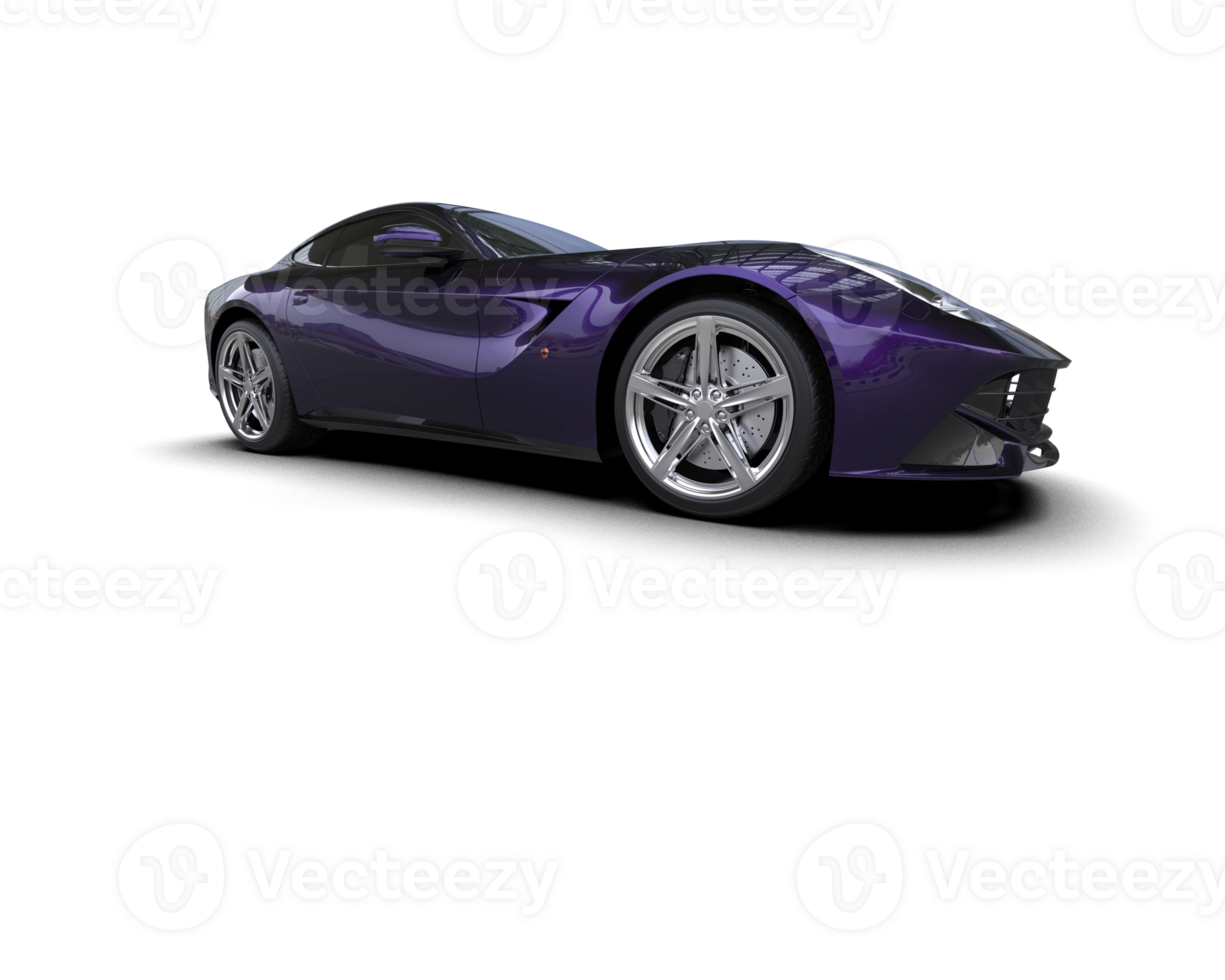 Realistic sport car isolated on background. 3d rendering - illustration png