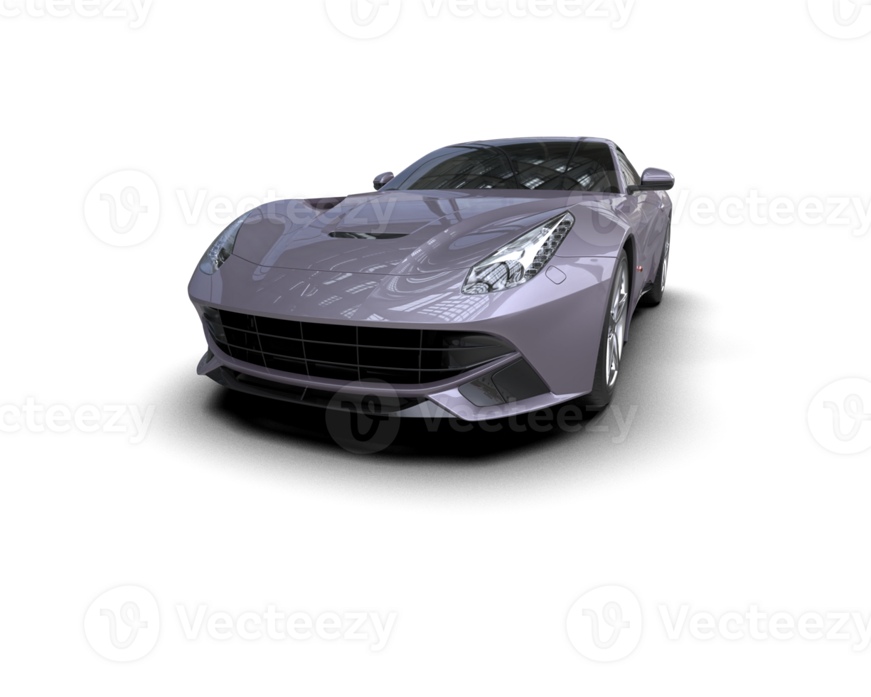 Realistic sport car isolated on background. 3d rendering - illustration png