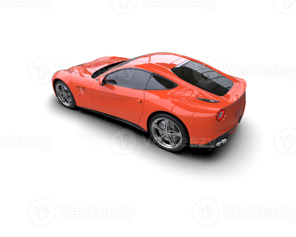 Realistic sport car isolated on background. 3d rendering - illustration png