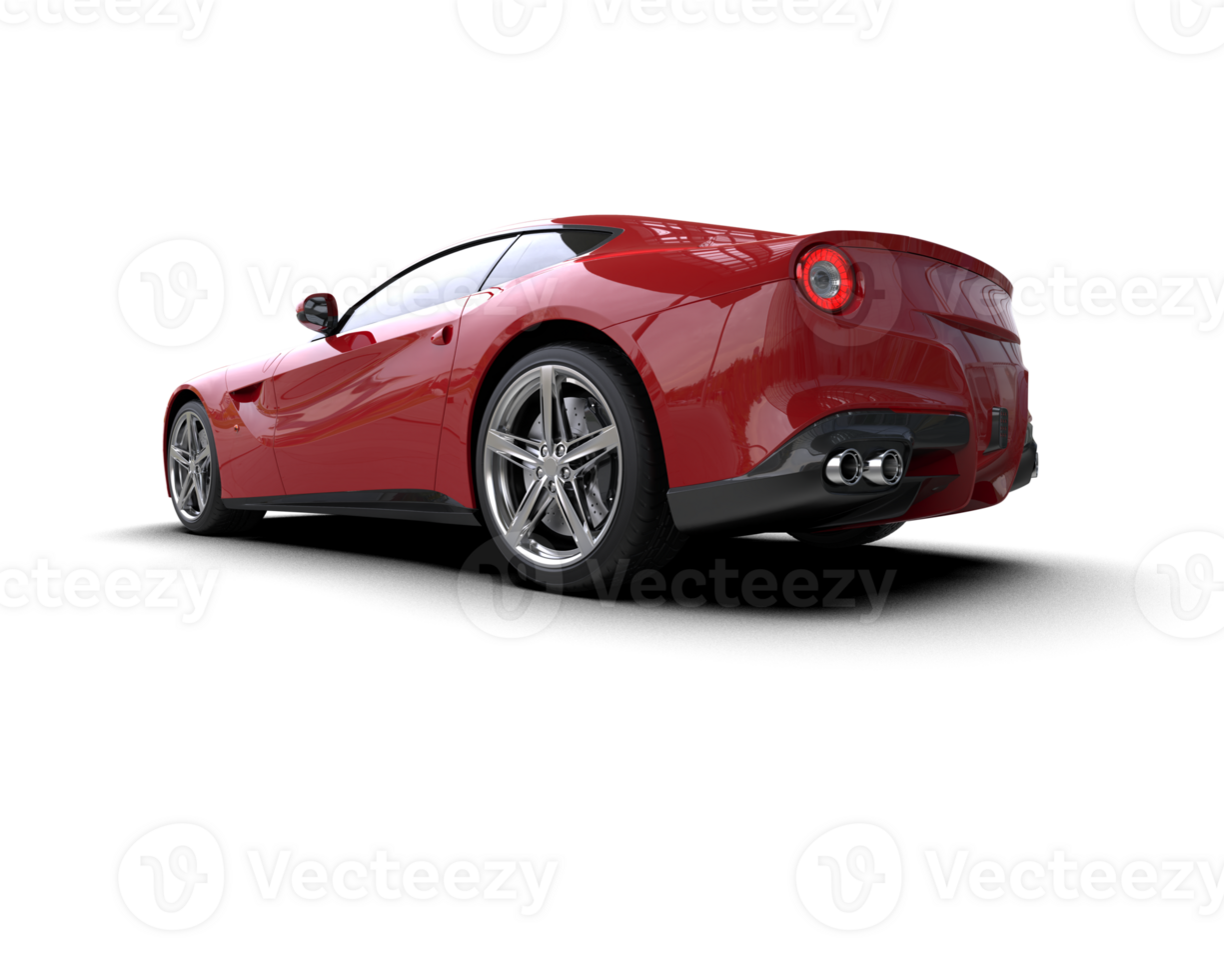 Realistic sport car isolated on background. 3d rendering - illustration png