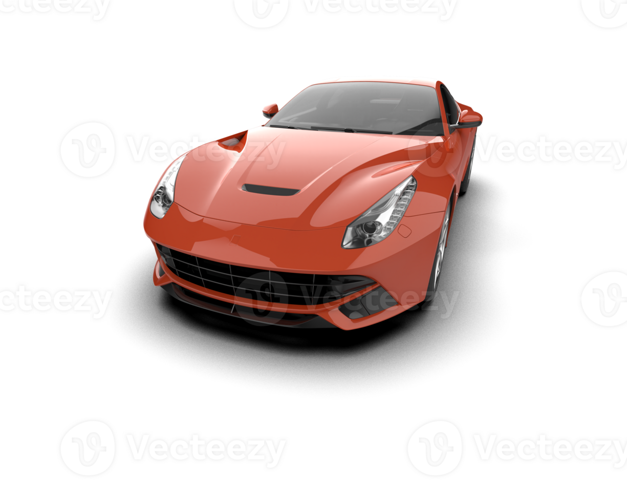Realistic sport car isolated on background. 3d rendering - illustration png