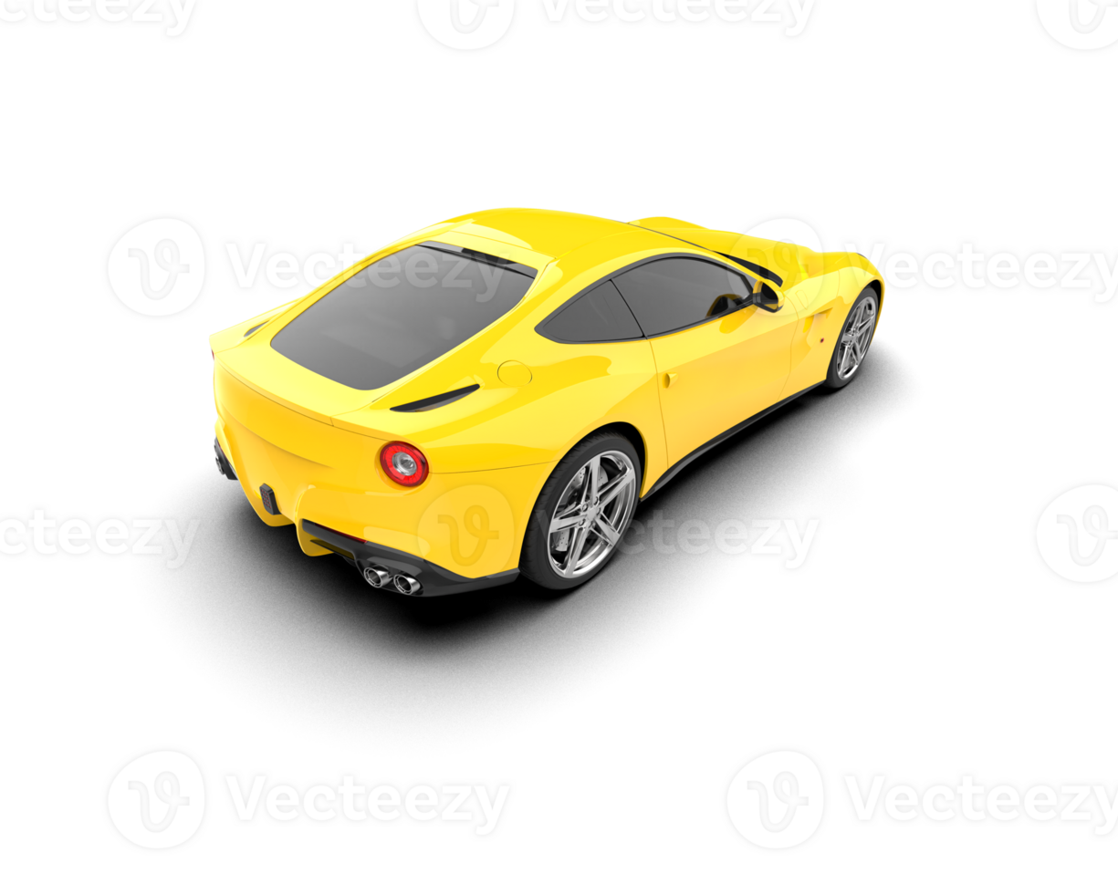 Realistic sport car isolated on background. 3d rendering - illustration png