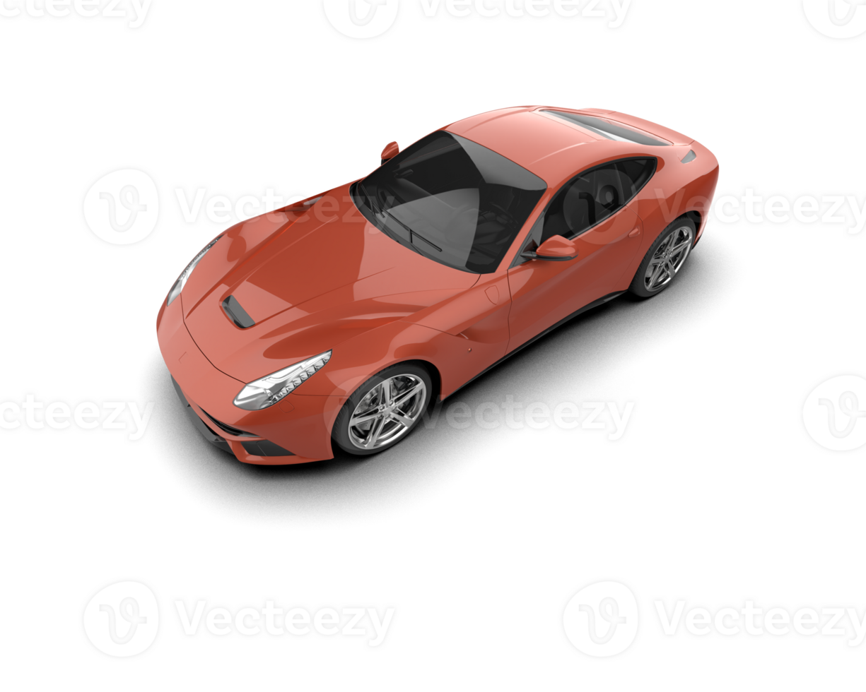 Realistic sport car isolated on background. 3d rendering - illustration png