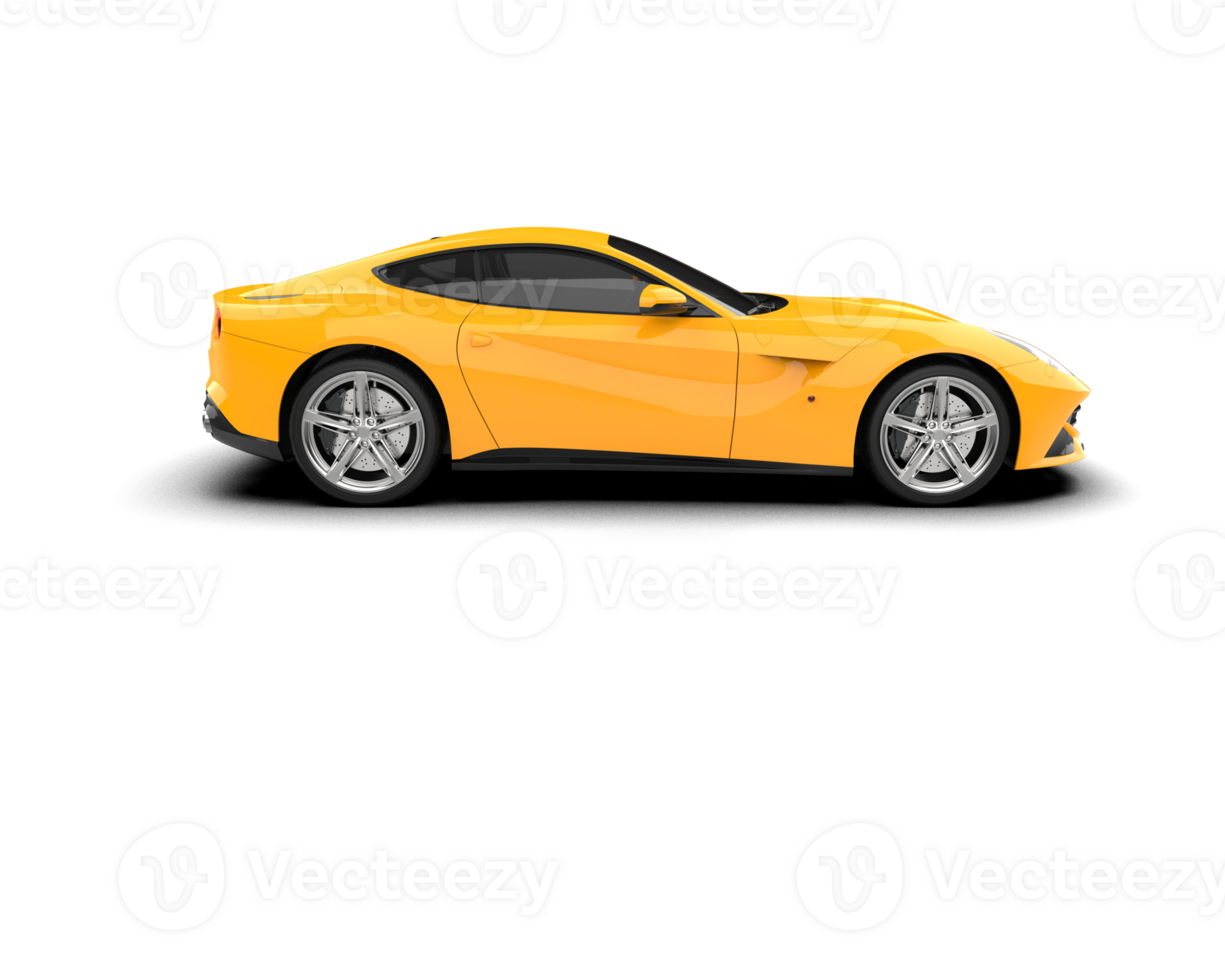 Realistic sport car isolated on background. 3d rendering - illustration png