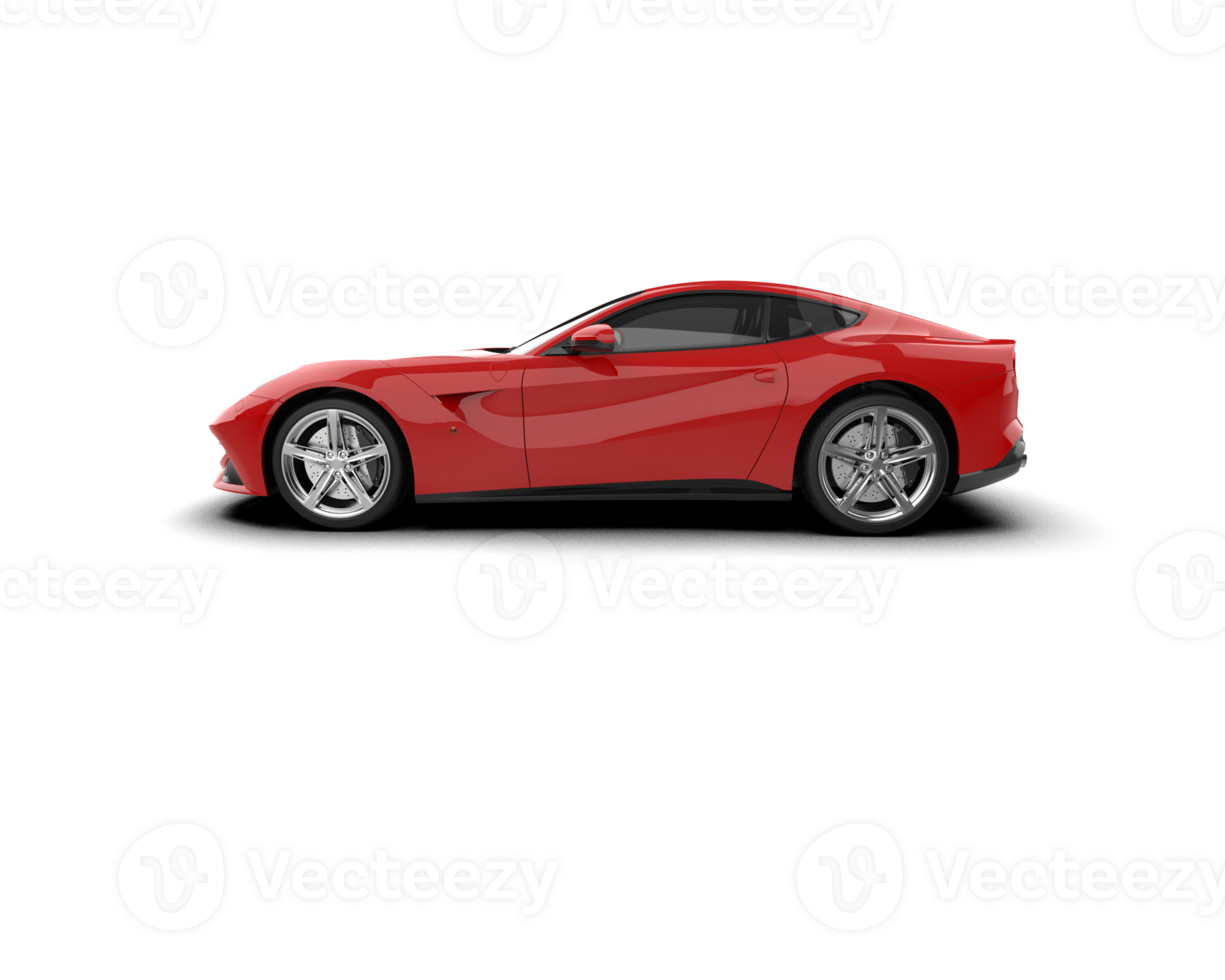Realistic sport car isolated on background. 3d rendering - illustration png
