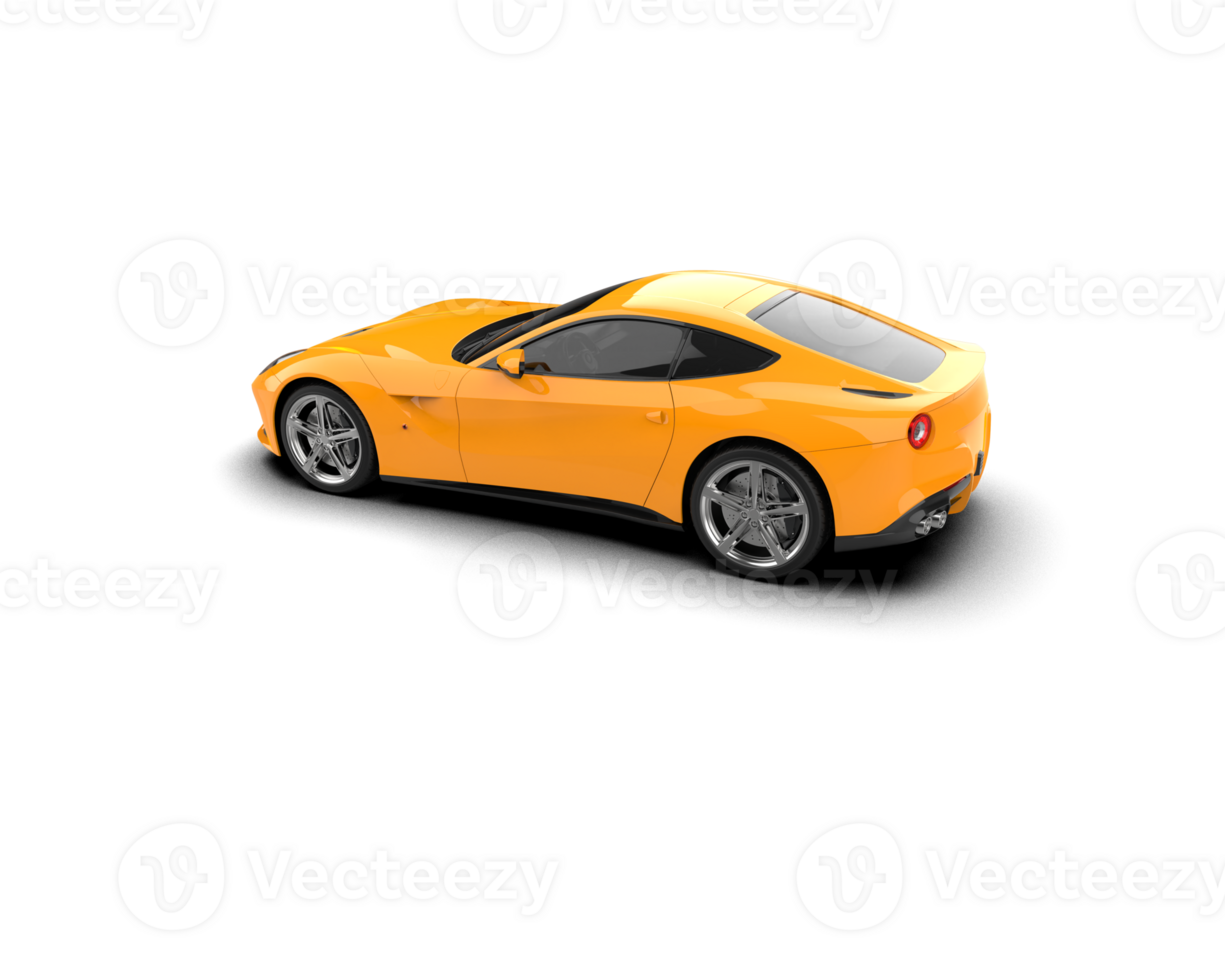 Realistic sport car isolated on background. 3d rendering - illustration png