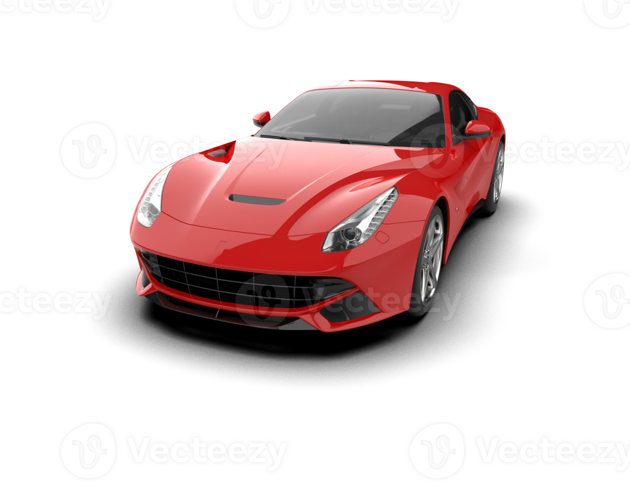 Realistic sport car isolated on background. 3d rendering - illustration png