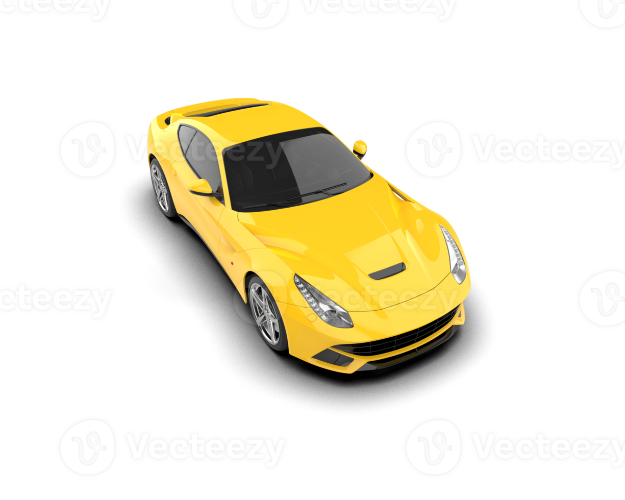 Realistic sport car isolated on background. 3d rendering - illustration png