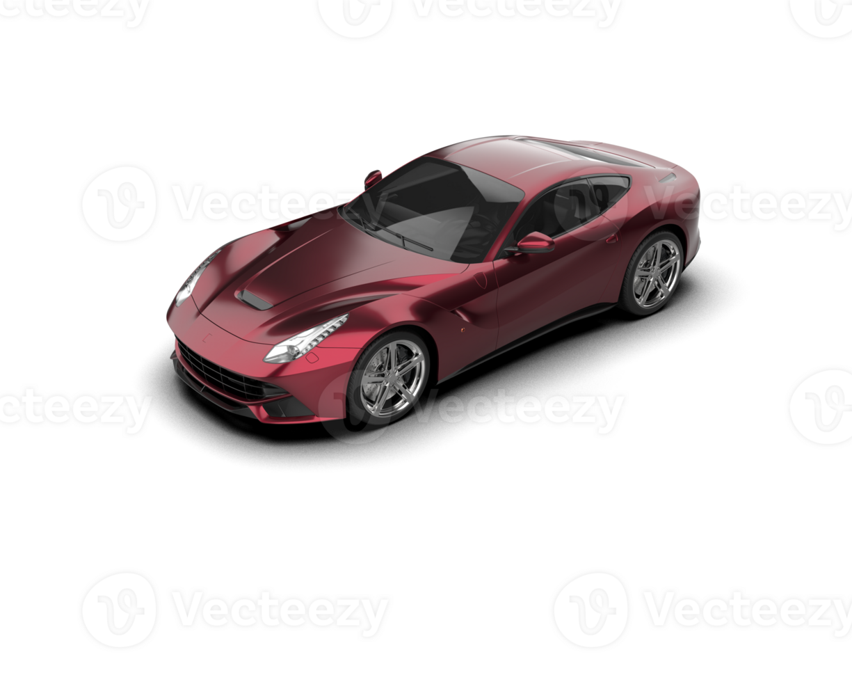 Realistic sport car isolated on background. 3d rendering - illustration png
