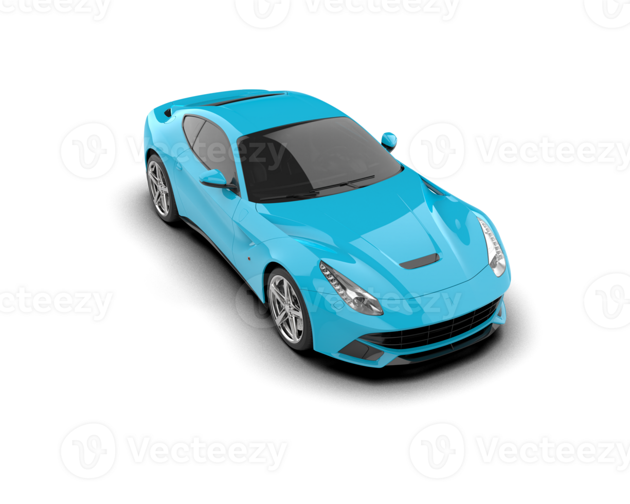 Realistic sport car isolated on background. 3d rendering - illustration png