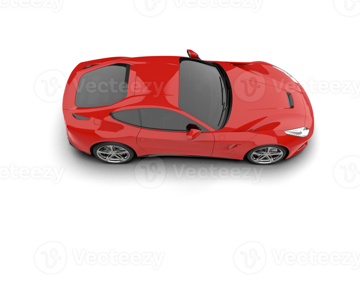 Realistic sport car isolated on background. 3d rendering - illustration png