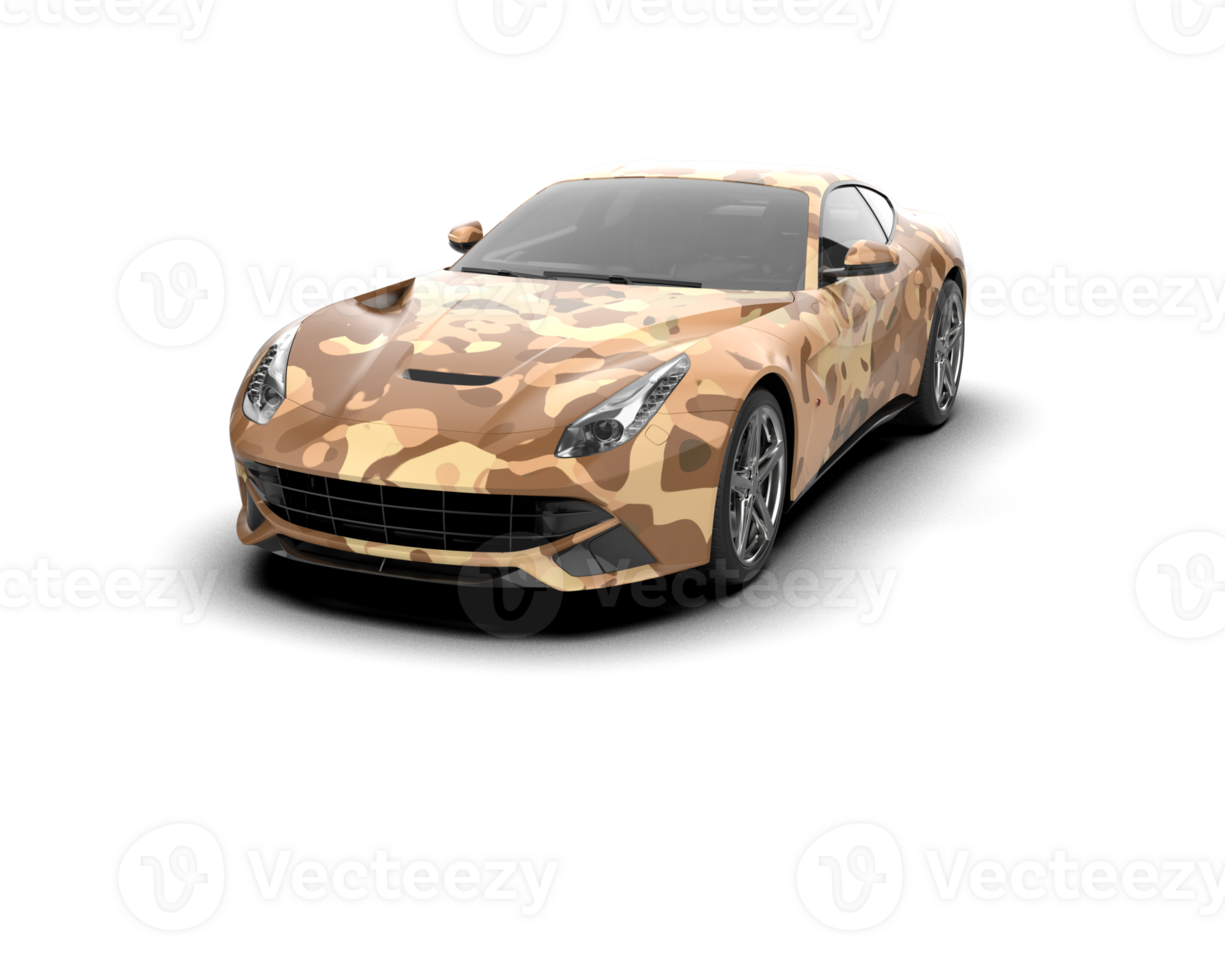 Realistic sport car isolated on background. 3d rendering - illustration png
