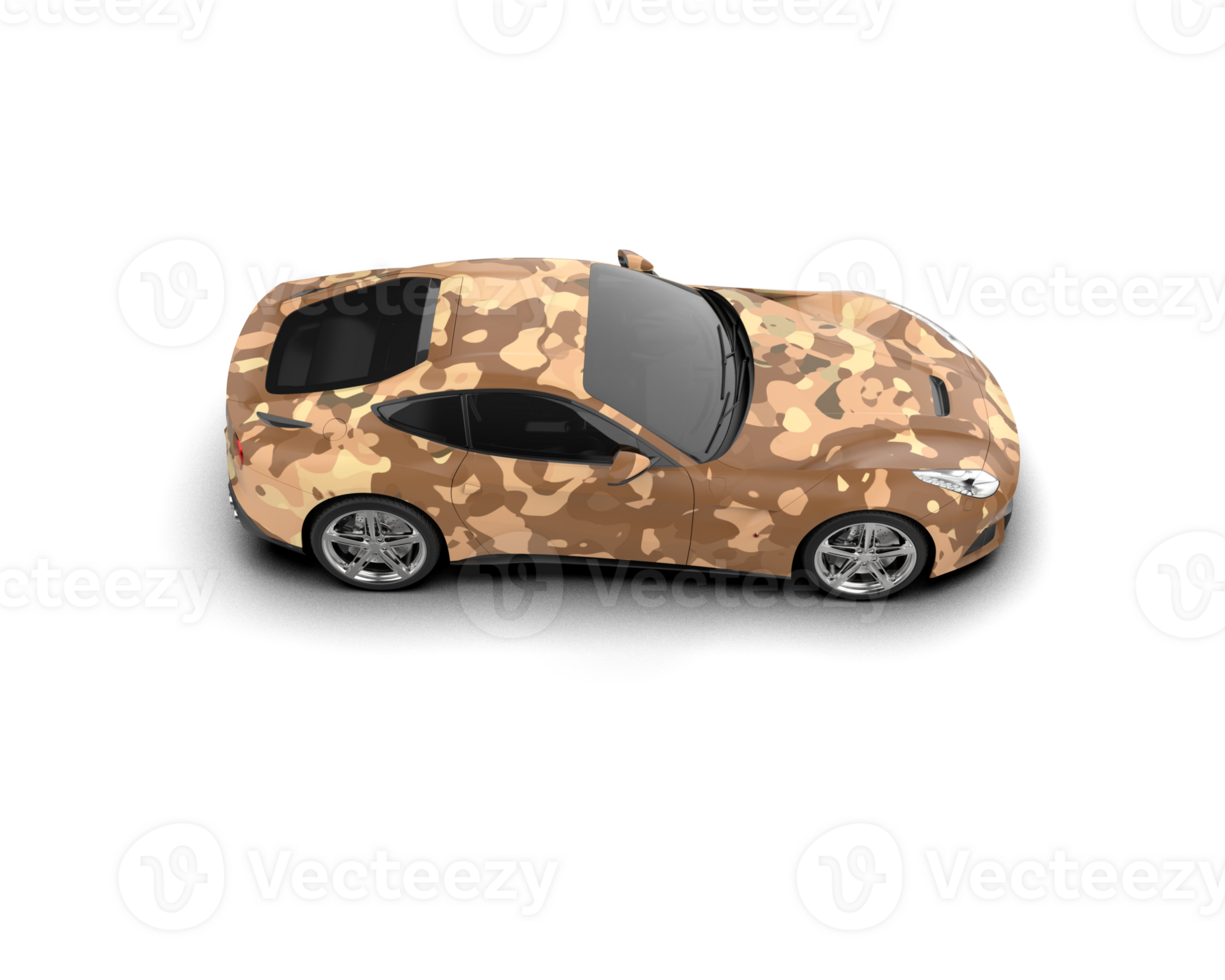 Realistic sport car isolated on background. 3d rendering - illustration png