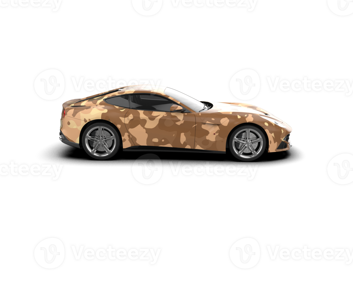 Realistic sport car isolated on background. 3d rendering - illustration png