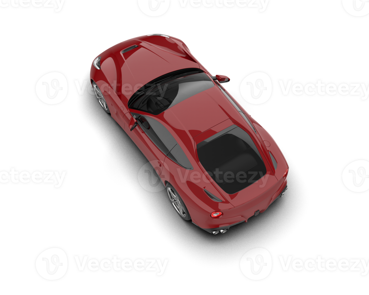 Realistic sport car isolated on background. 3d rendering - illustration png