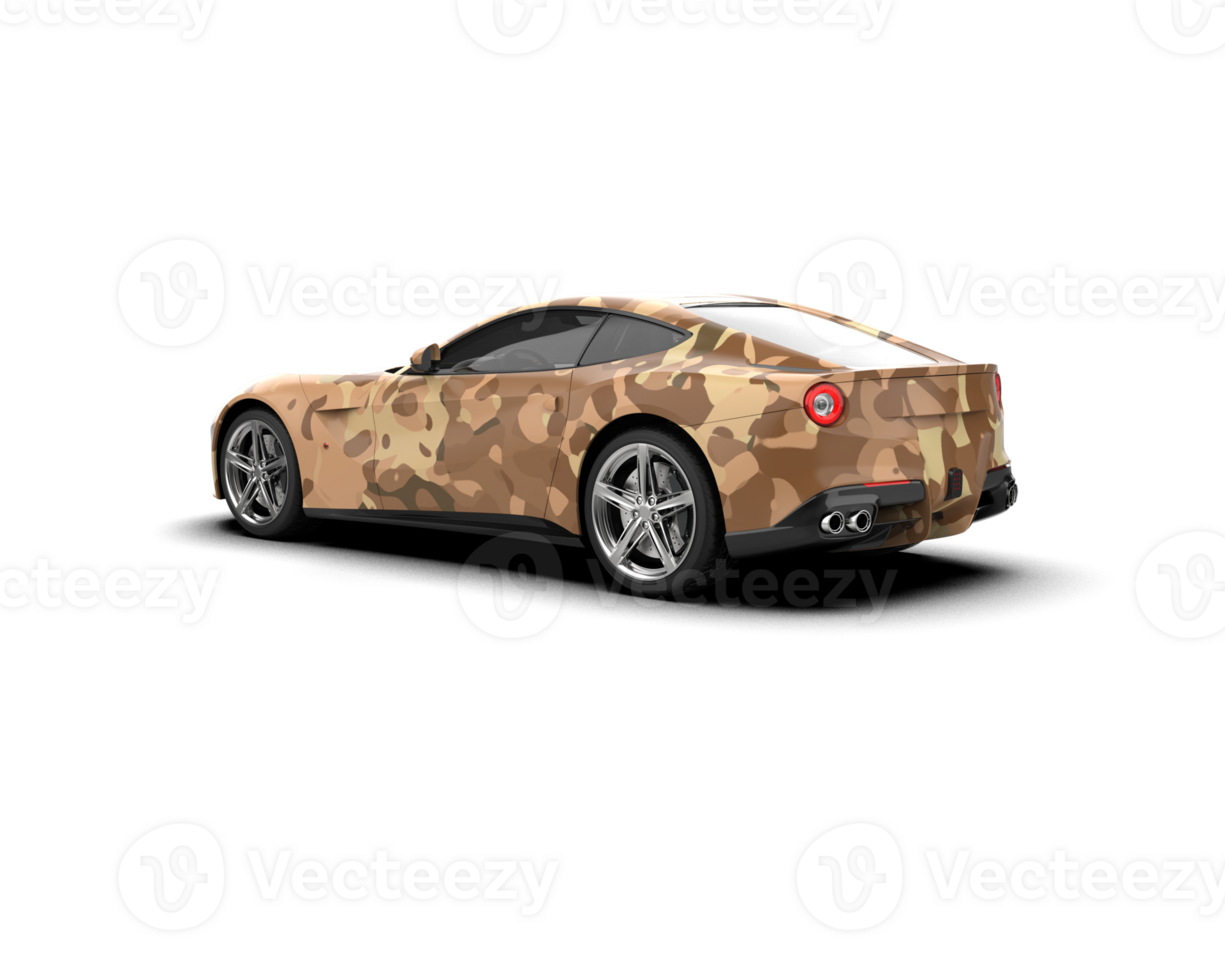 Realistic sport car isolated on background. 3d rendering - illustration png