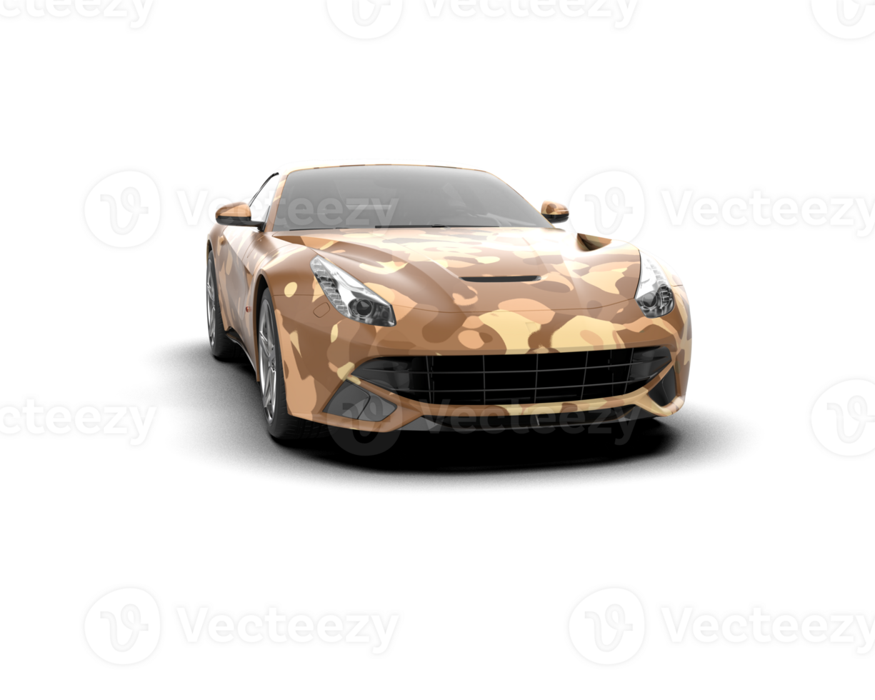 Realistic sport car isolated on background. 3d rendering - illustration png