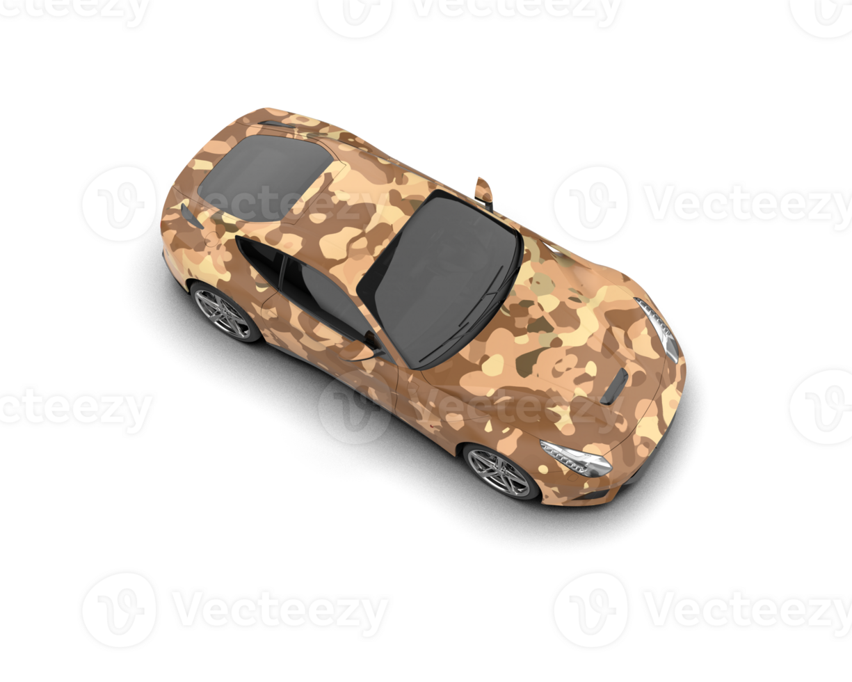 Realistic sport car isolated on background. 3d rendering - illustration png