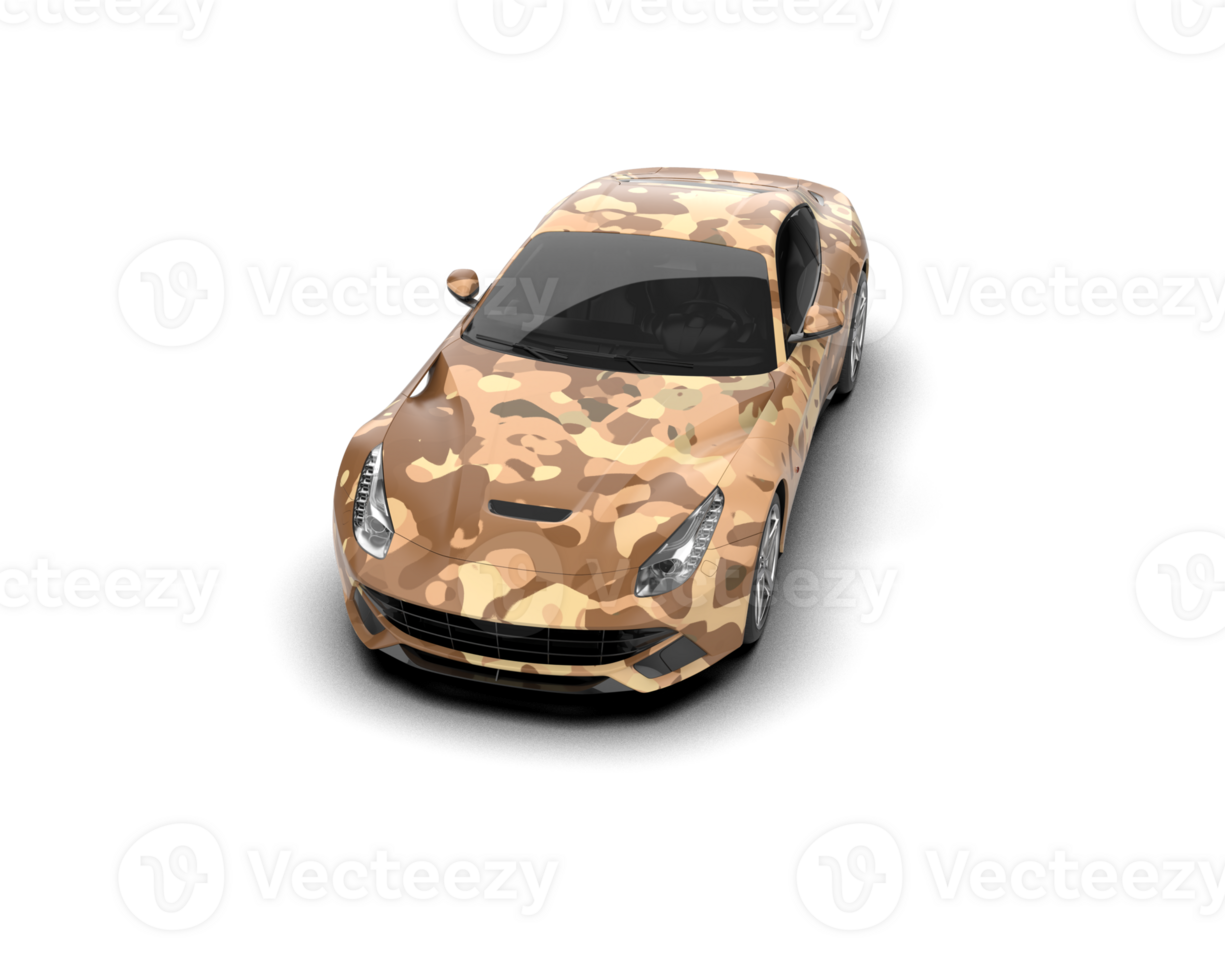 Realistic sport car isolated on background. 3d rendering - illustration png
