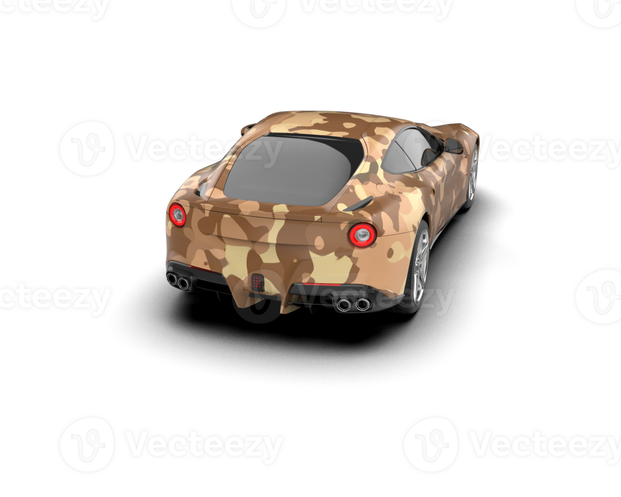 Realistic sport car isolated on background. 3d rendering - illustration png