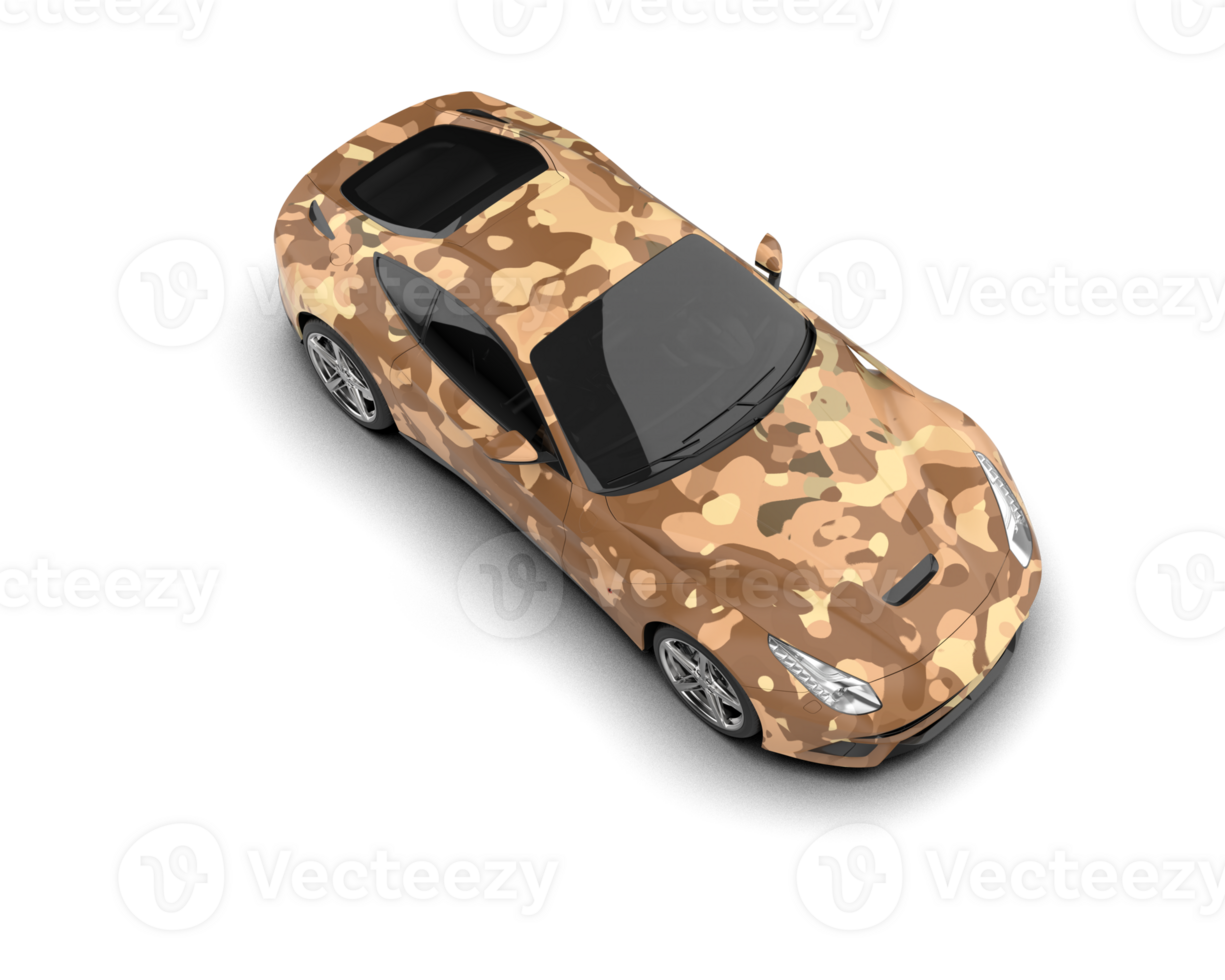 Realistic sport car isolated on background. 3d rendering - illustration png