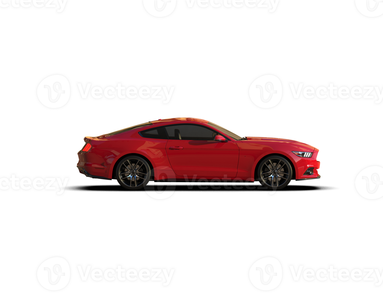 Realistic sport car isolated on background. 3d rendering - illustration png