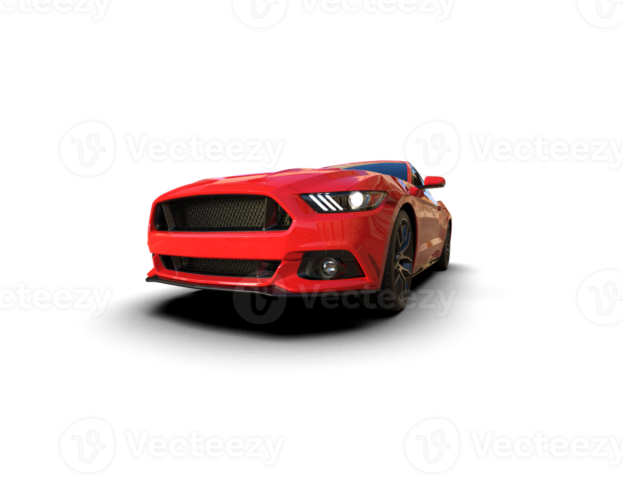 Realistic sport car isolated on background. 3d rendering - illustration png