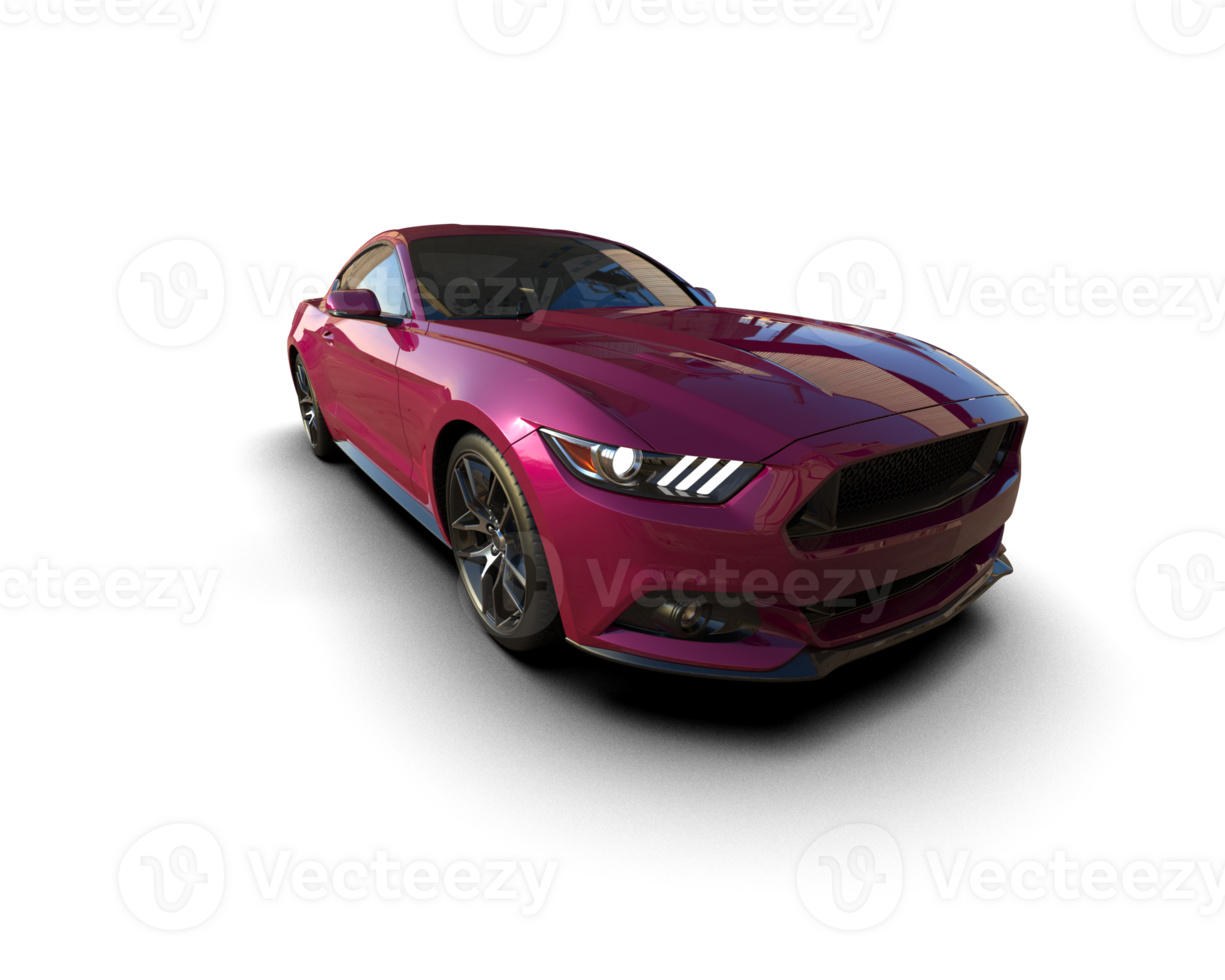 Realistic sport car isolated on background. 3d rendering - illustration png