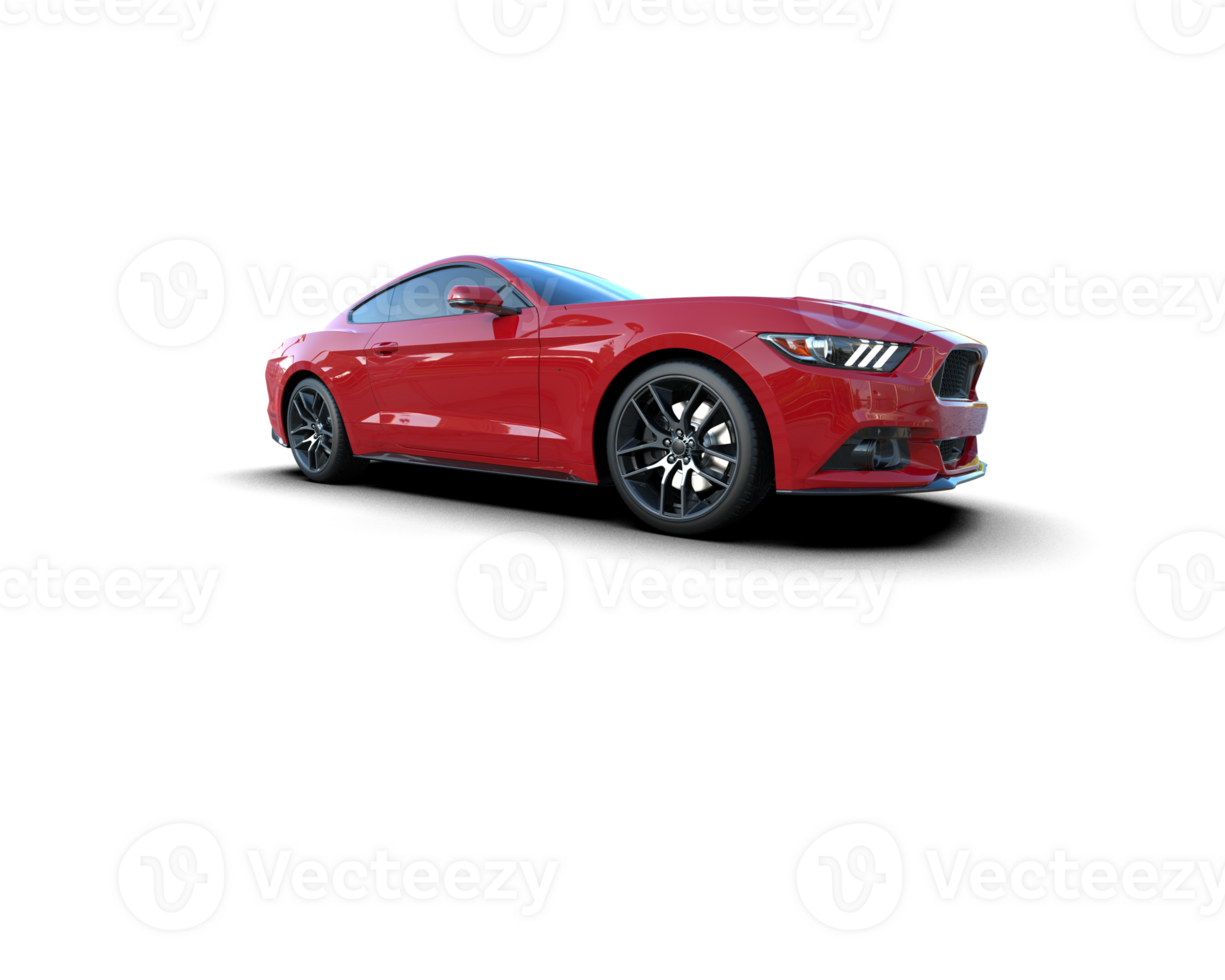 Realistic sport car isolated on background. 3d rendering - illustration png