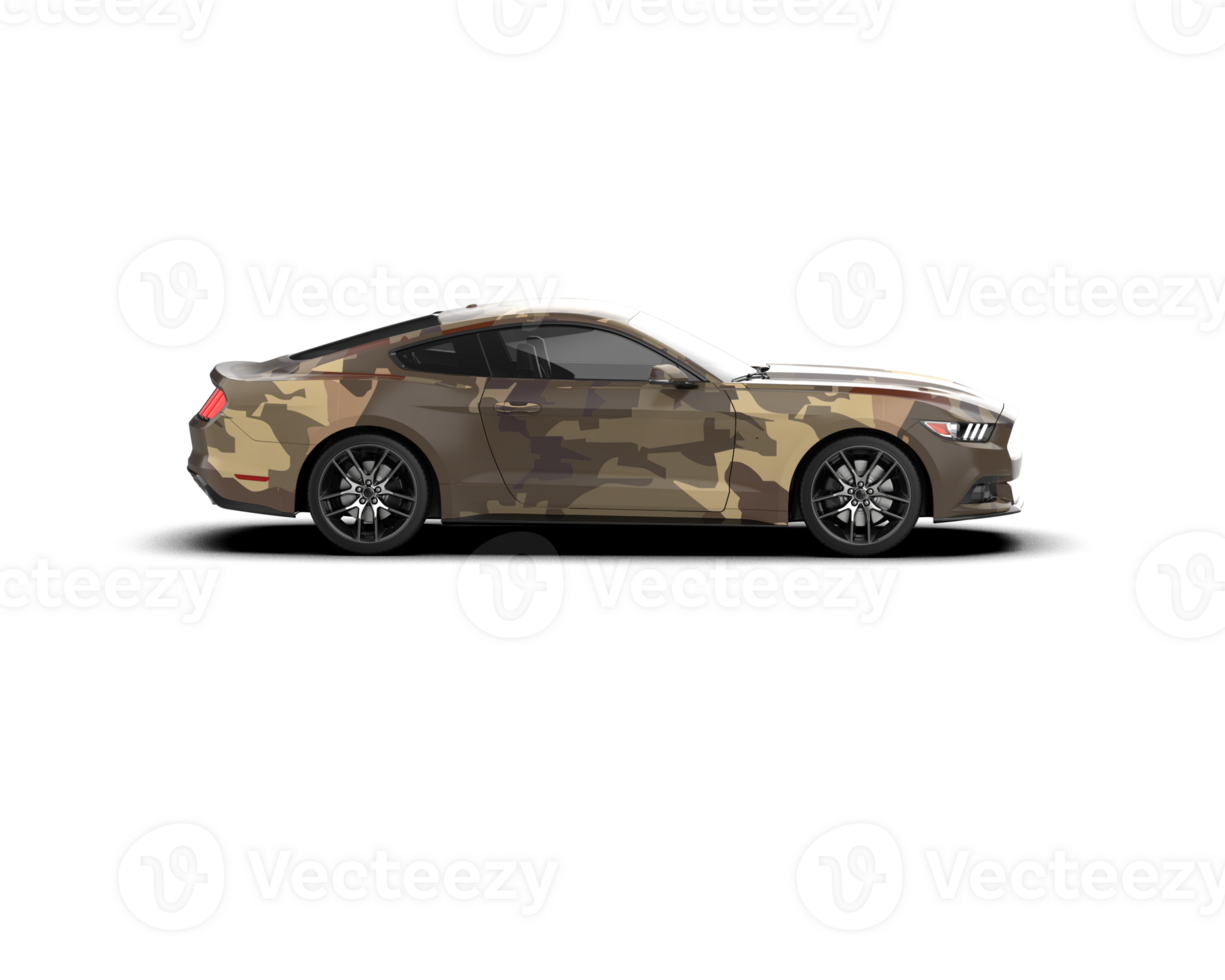Realistic sport car isolated on background. 3d rendering - illustration png