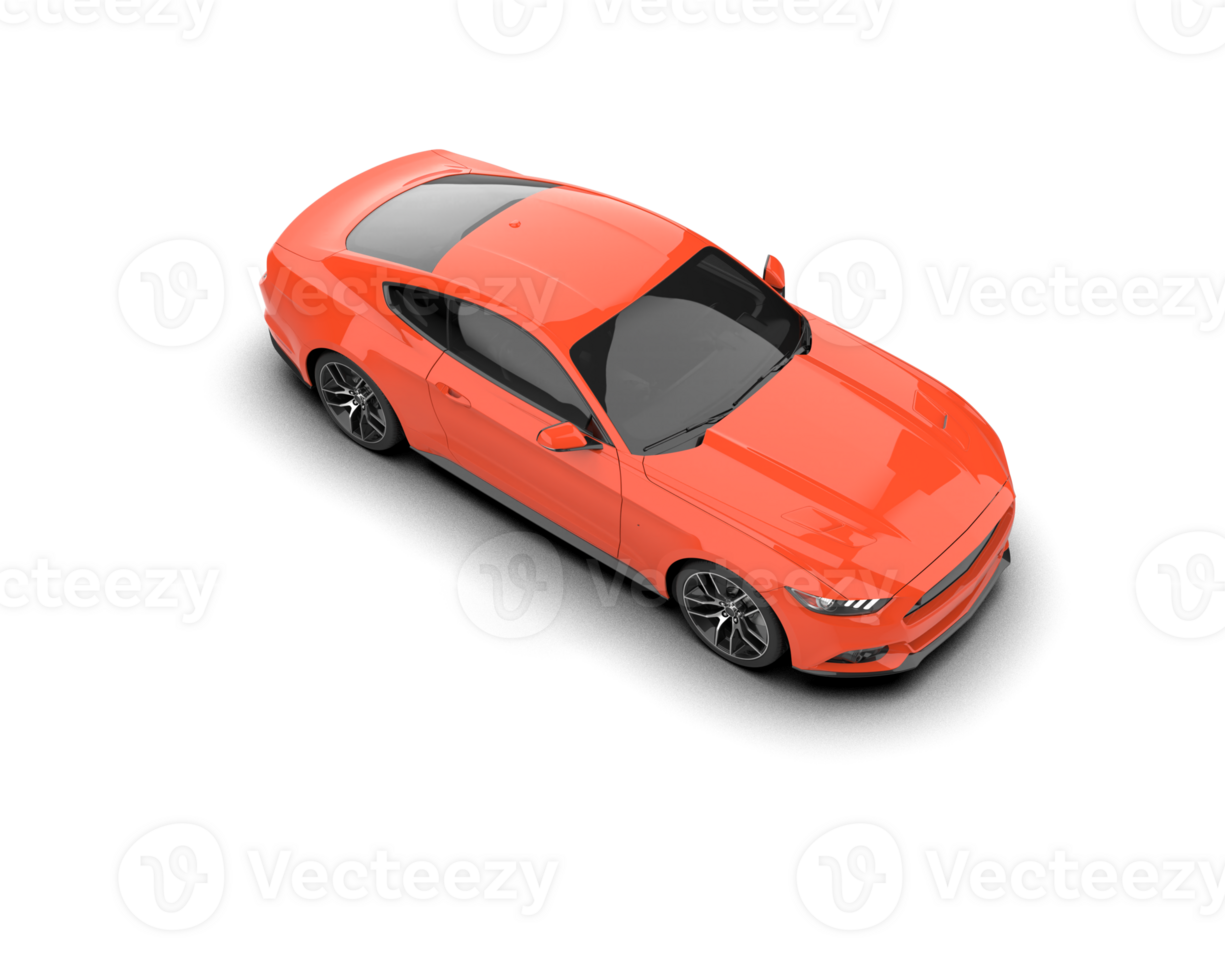 Realistic sport car isolated on background. 3d rendering - illustration png