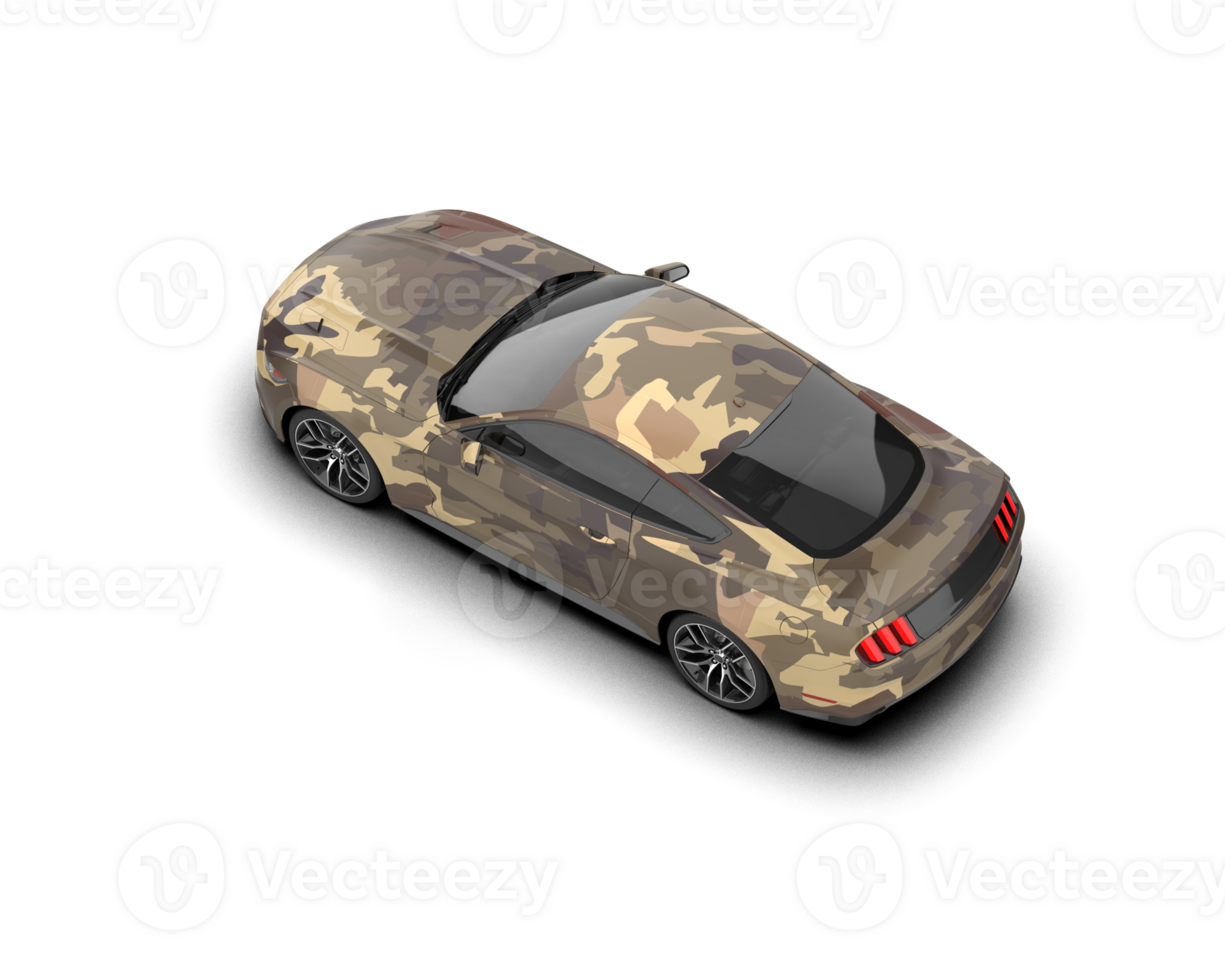 Realistic sport car isolated on background. 3d rendering - illustration png