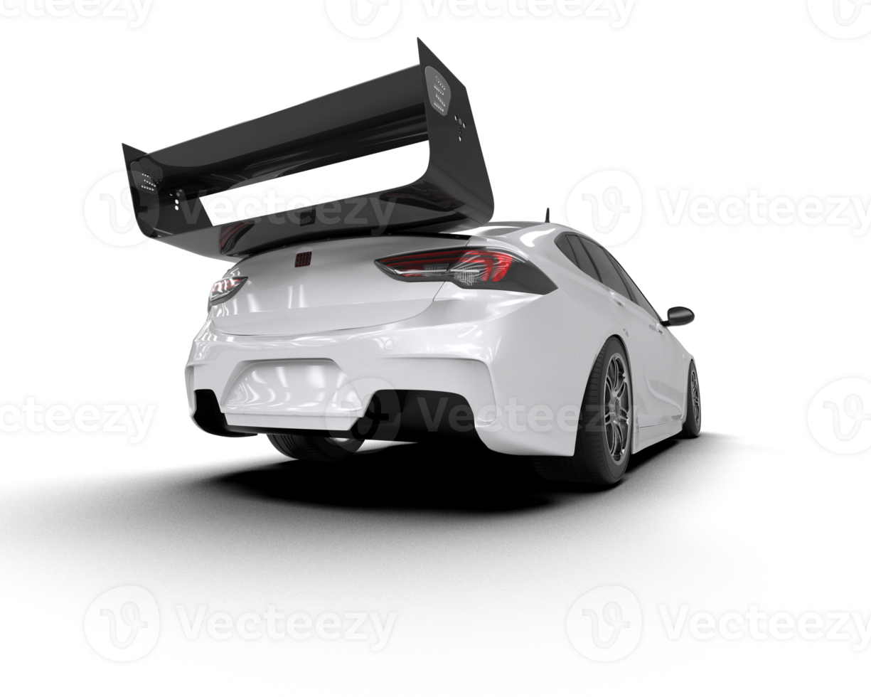Realistic sport car isolated on background. 3d rendering - illustration png
