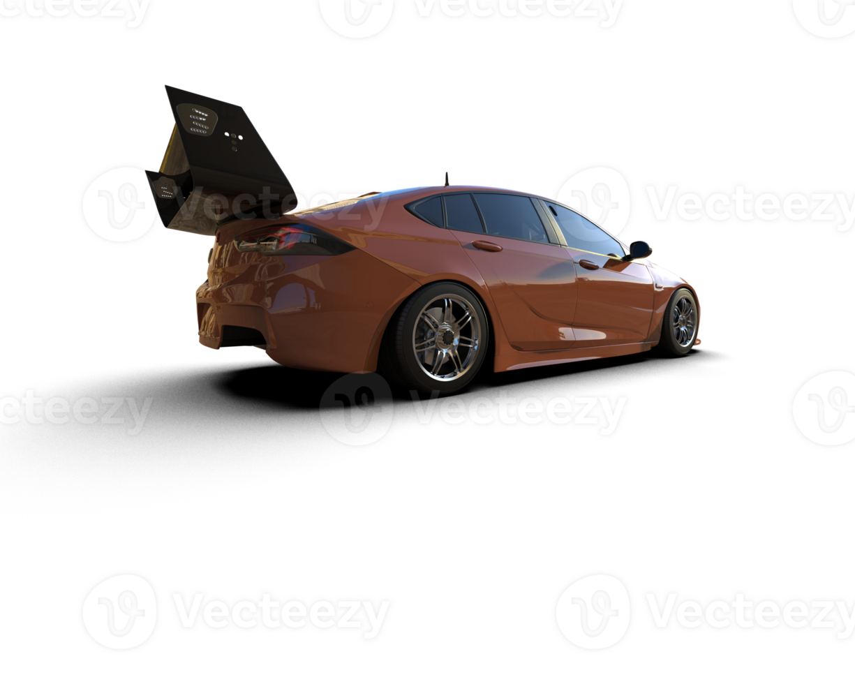 Realistic sport car isolated on background. 3d rendering - illustration png
